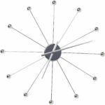 Wall Clock Like Umbrella Balls Chrome
