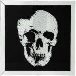 Picture Frame Mirror Skull 100x100cm