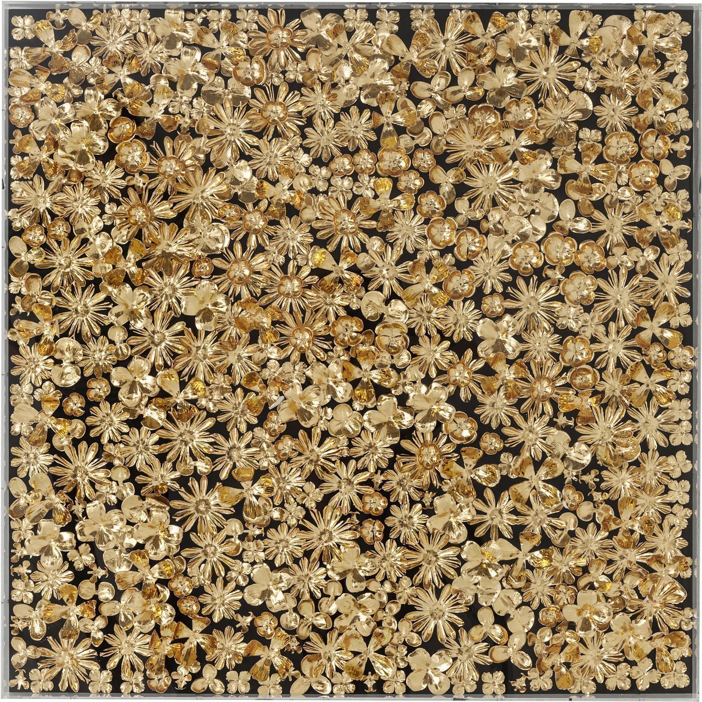 KARE-39249-1400x1400 Object Picture Gold Flower 120x120cm - Image 1