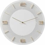 Wall Clock Leonardo White/Gold Ø49cm
