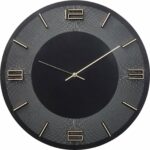 Wall Clock Leonardo Black/Gold Ø49cm