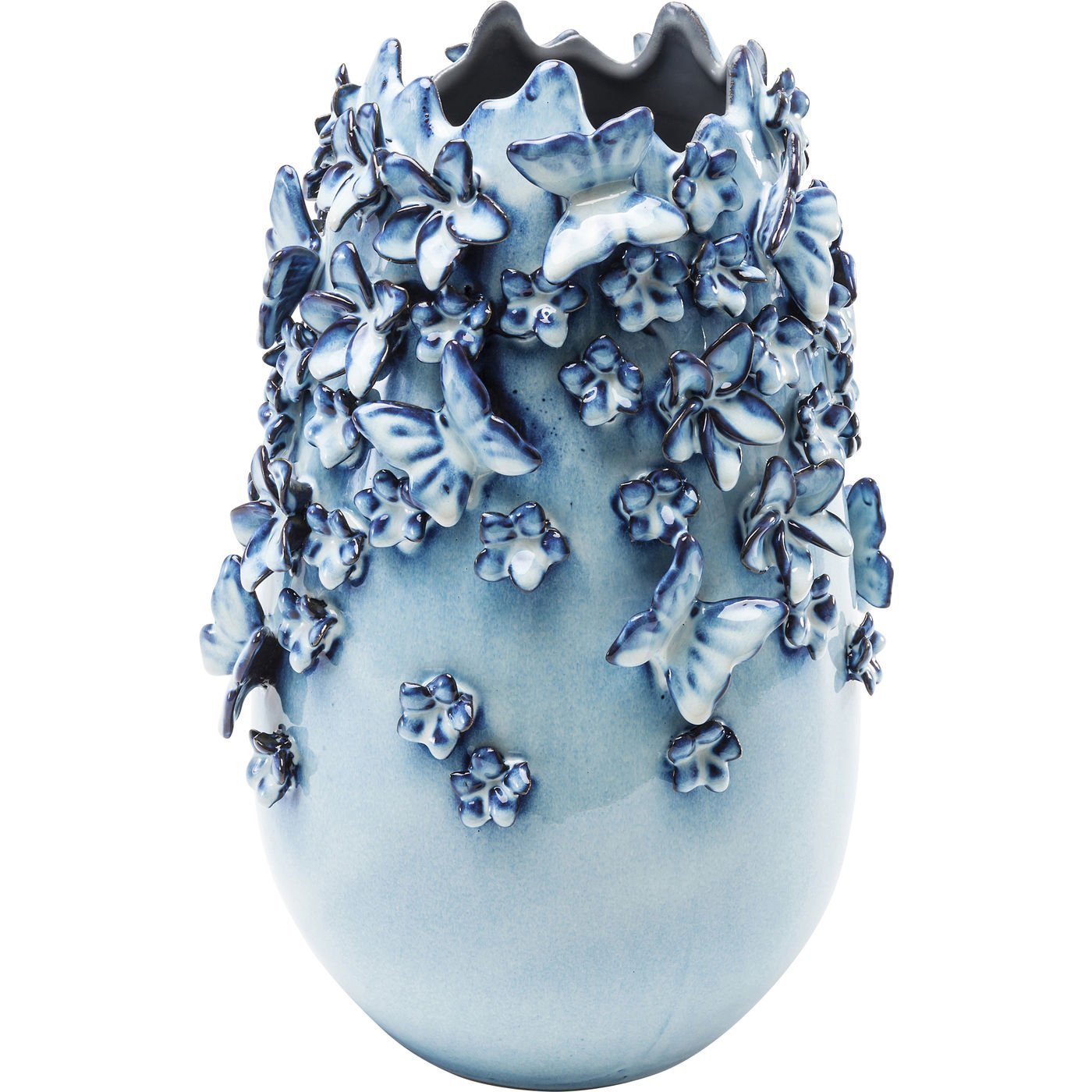 KARE-60463-1400x1400 Vase Butterflies Lightblue 35cm - Image 1