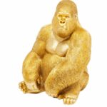 Deco Figurine Monkey Gorilla Side XL Gold 76cm