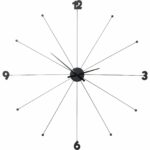 Wall Clock Like Umbrella Black