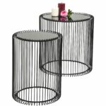 Side Table Wire Black Ø44cm (2/Set)