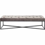 Bench Crossover Grey Black 150x40cm