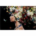 Glass Picture Bunch of Flowers 150x100cm