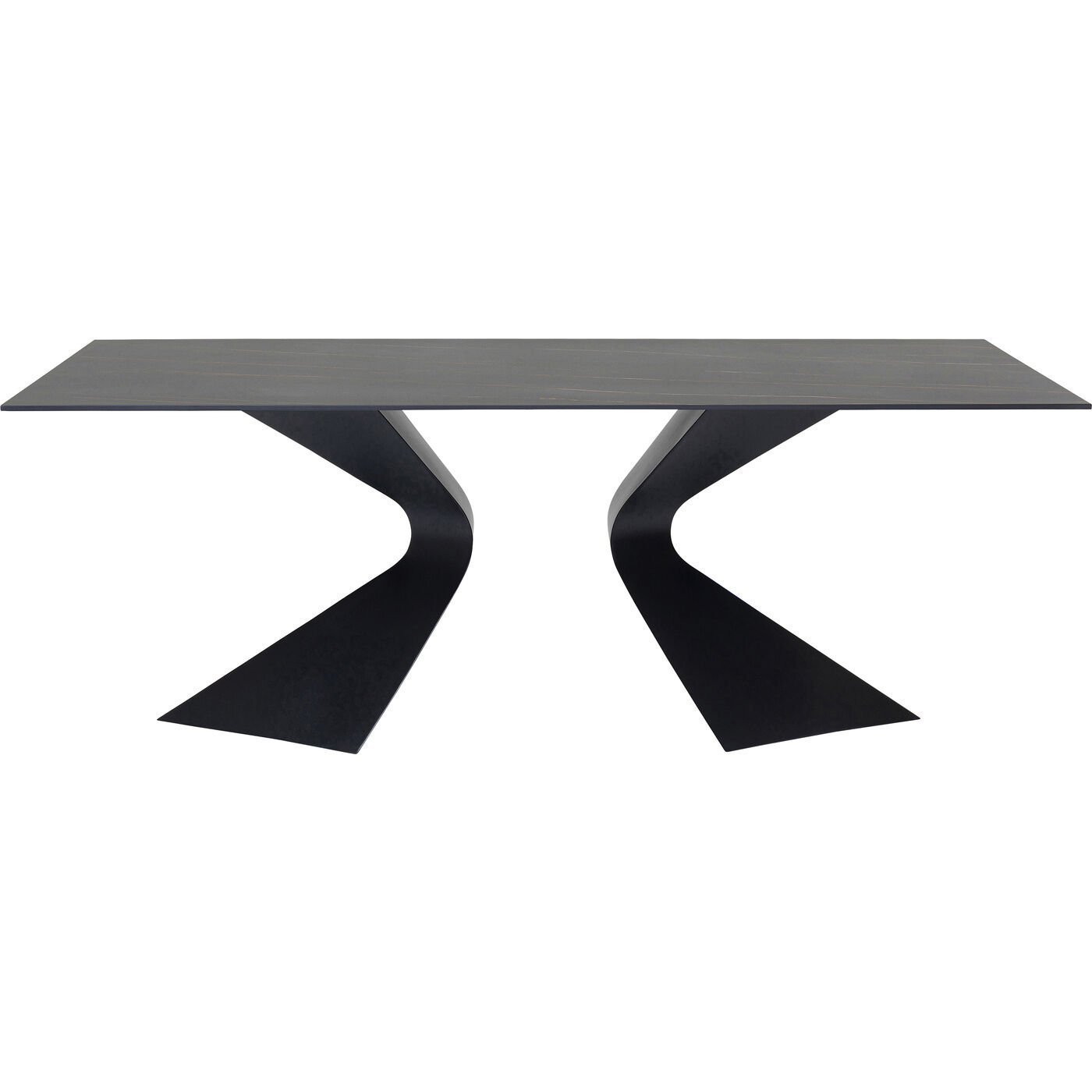 KARE-85817-1400x1400 Table Gloria Black Ceramic Black 200x100cm - Image 1