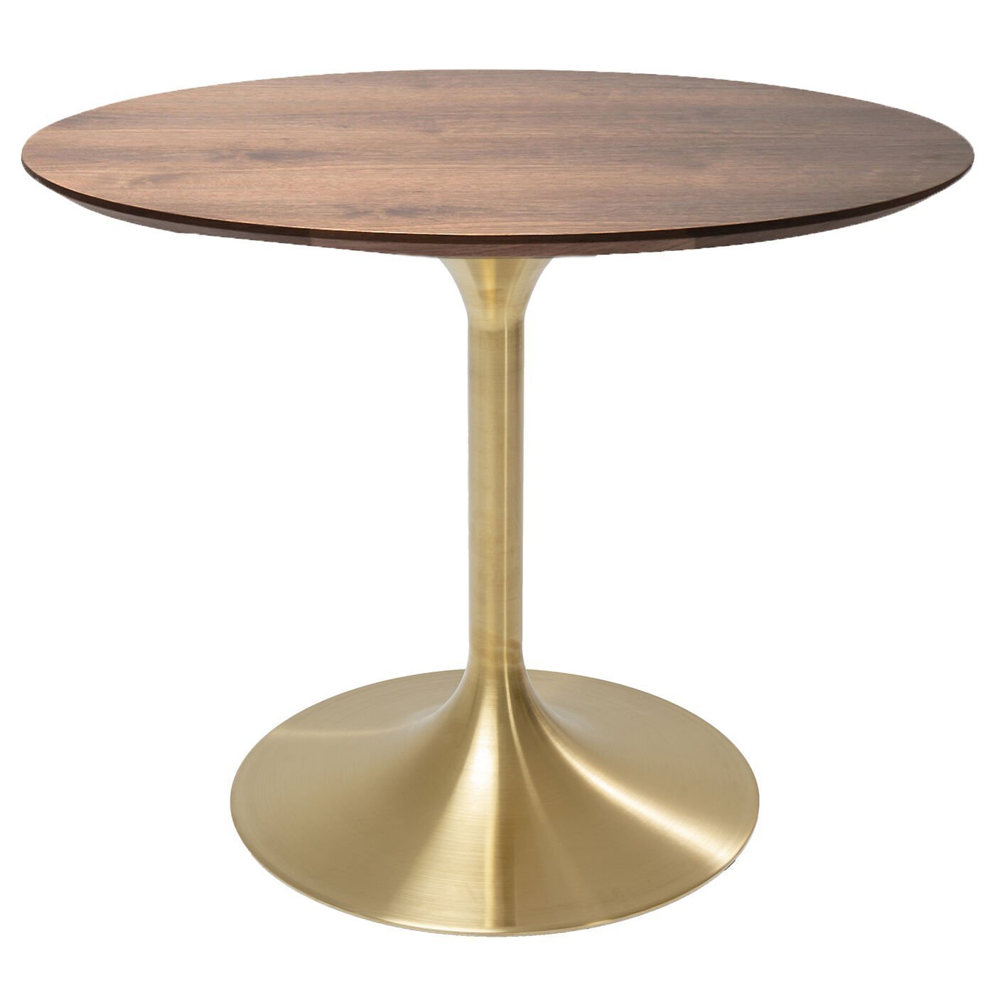 KARE-85957-1400x1400 Table Invitation Set Walnut Brass Ø90cm - Image 1
