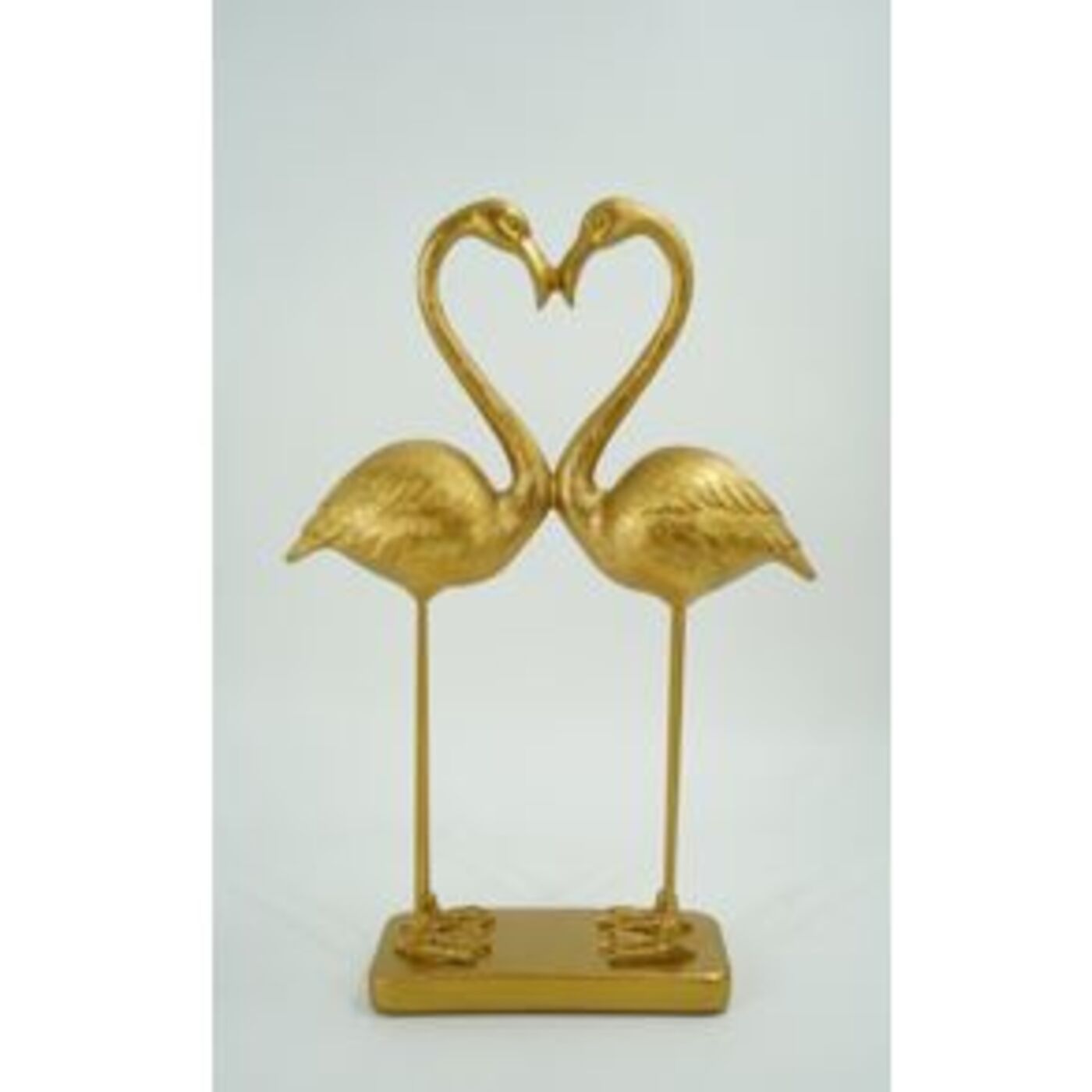KARE-53617-1400x1400 Deco Figurine Flamingo Love Gold 39cm - Image 1