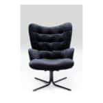 Swivel Armchair Oscar Velvet Black
