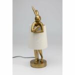 Table Lamp Animal Rabbit Gold/White 50cm