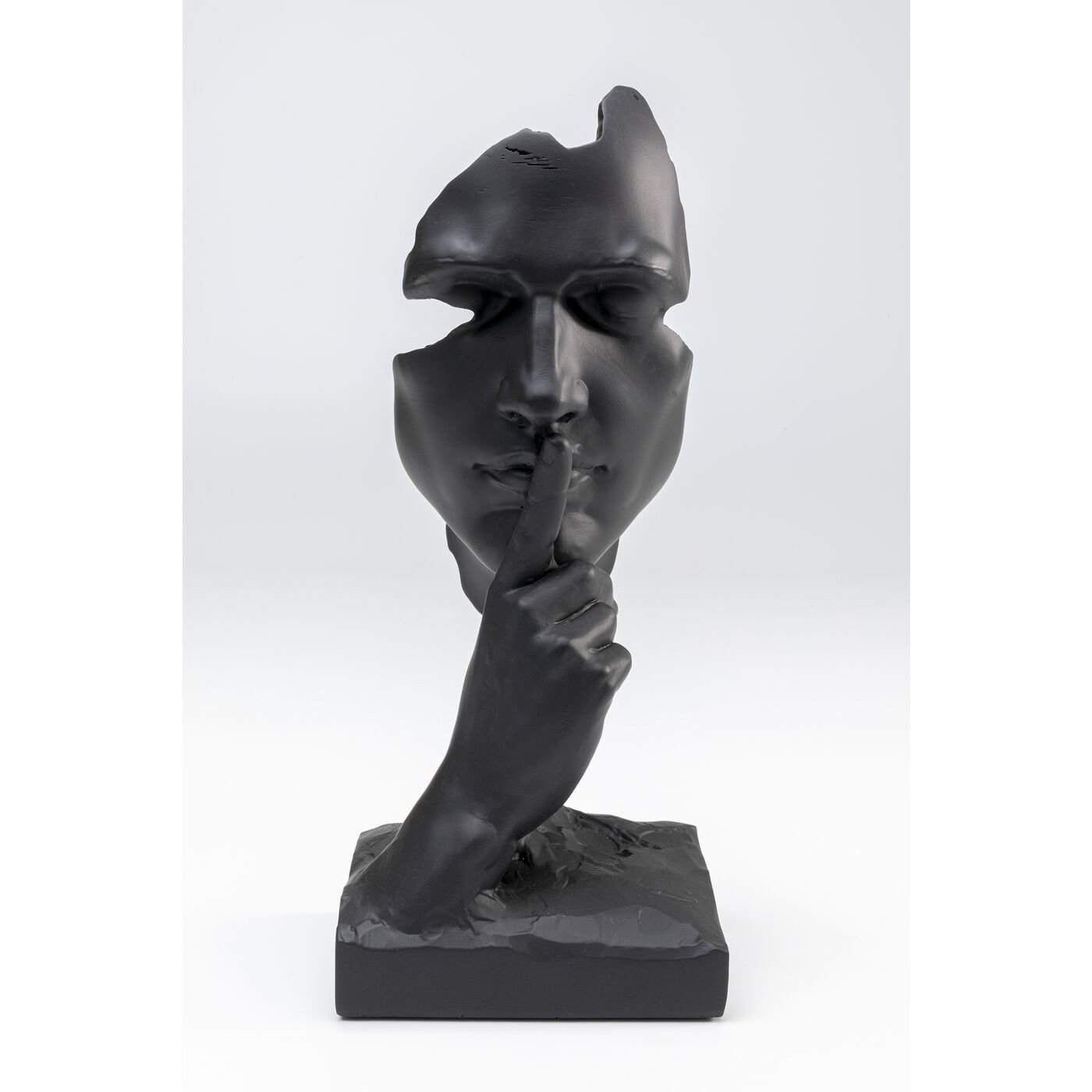 KARE-53684-1400x1400 Deco Object Quiet Face Black 31cm - Image 1