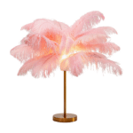Table Lamp Feather Palm Pink 60cm
