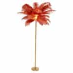 Floor Lamp Feather Palm Rusty Red 165cm