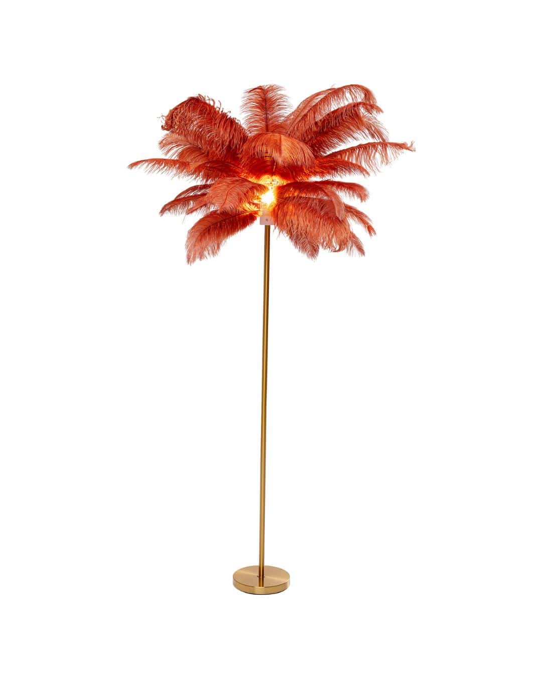 54549 Floor Lamp Feather Palm Rusty Red 165cm - Image 1