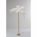 Floor Lamp Feather Palm White 165cm