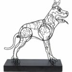 Deco Object Wire Attack Dog 36cm