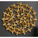 Wall Object School of Koi Gold Ø160cm