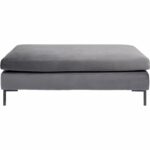 Stool Gianni Velvet Grey Black