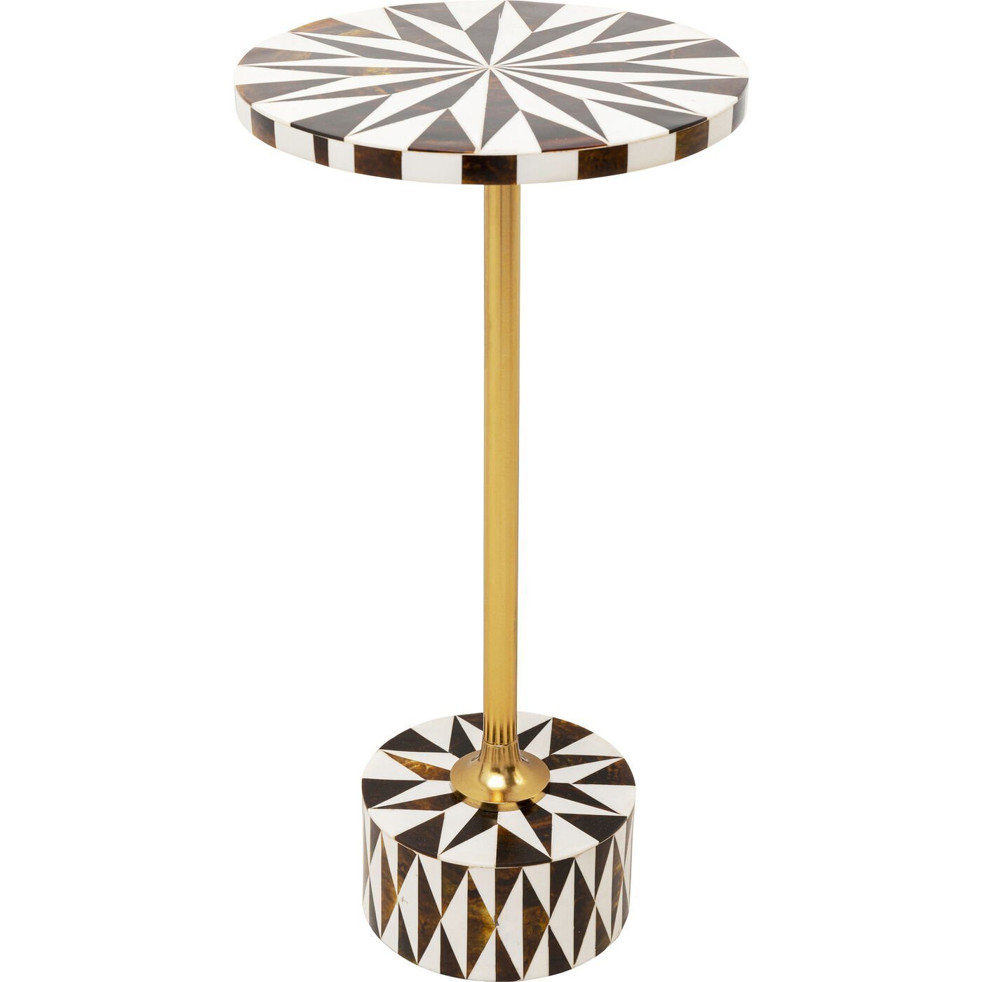 KARE-86568-1400x1400 Side Table Domero Star Brown White Ø25cm - Image 1