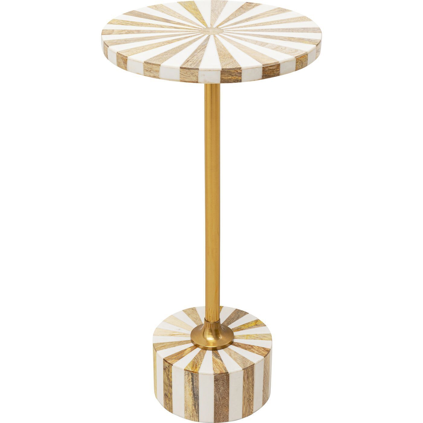 KARE-86571-1400x1400 Side Table Domero Cirque Gold White Ø25cm - Image 1