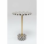 Side Table Domero Star Brown White Ø40cm