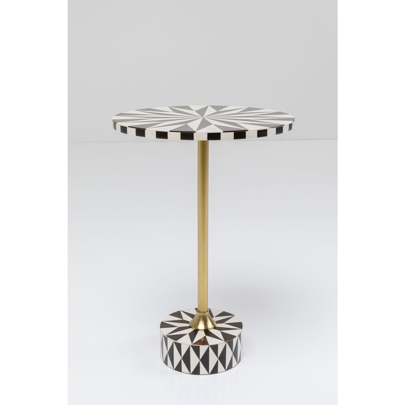 KARE-86727-1400x1400 Side Table Domero Star Brown White Ø40cm - Image 1