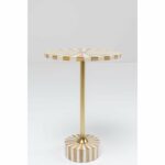 Side Table Domero Cirque Gold White Ø40cm