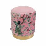Stool Cherry Peacock Brass Ø32cm