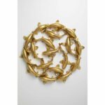 Wall Object School of Koi Gold Ø102cm