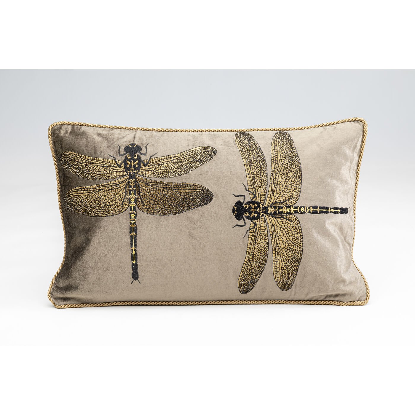 KARE-55240-1400x1400 Cushion Glitter Dragonfly Brown 30x50cm - Image 1