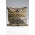 Cushion Glitter Dragenfly Brown 40x40cm