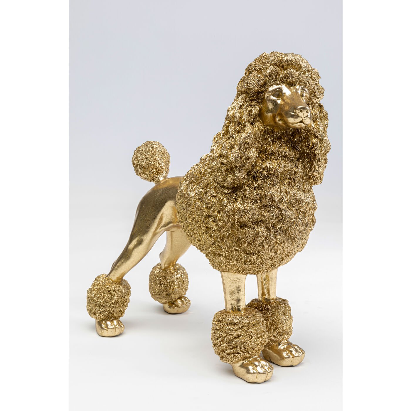 KARE-55292-1400x1400 Deco Figurine Mrs Poodle Gold 34cm - Image 1