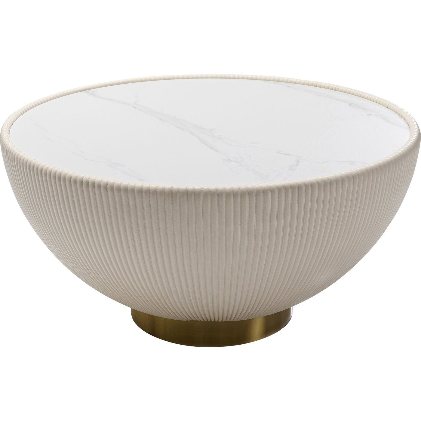 KARE-87130-1400x1400 Coffee Table Endless Vegas White Ø71cm - Image 1