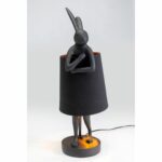 Table Lamp Animal Rabbit Matt Black 50cm