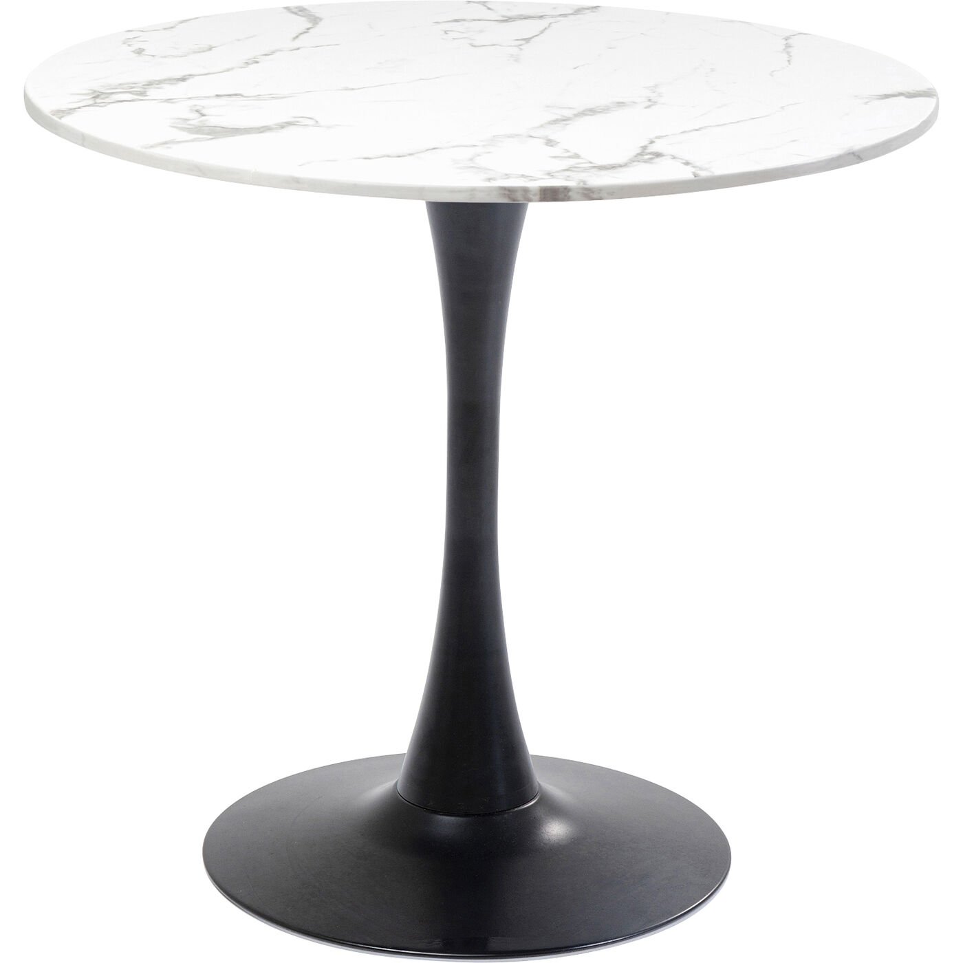 KARE-86964-1400x1400 Table Schickeria Marble White Black Ø80cm - Image 1