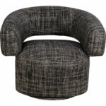 Swivel Armchair Maye Bow Grey