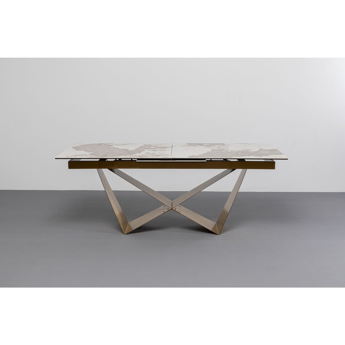 KARE-87666-1400x1400 Extension Table Connesso Brass 200(+60)x90cm - Image 1