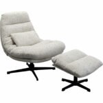 Swivel Armchair + Stool Columbia