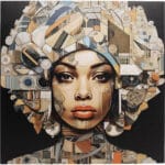 Glass Picture 3D Art Geo Women 120x120cm