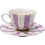 Coffee Cup with saucer Harlequin Purple