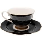 Coffee Cup with saucer Harlequin Black
