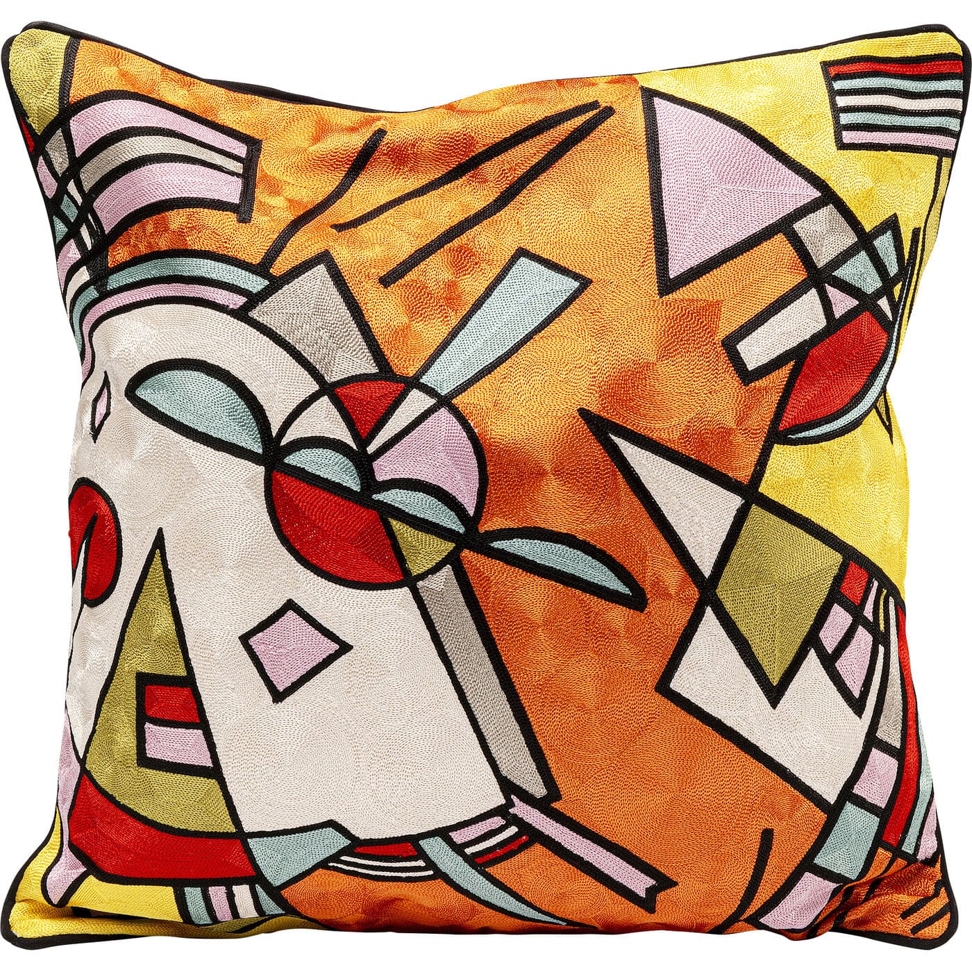 KARE-57232-1400x1400 Cushion Art Line Orange 50x50cm - Image 1