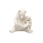 Deco Figurine Reading Bears Greige