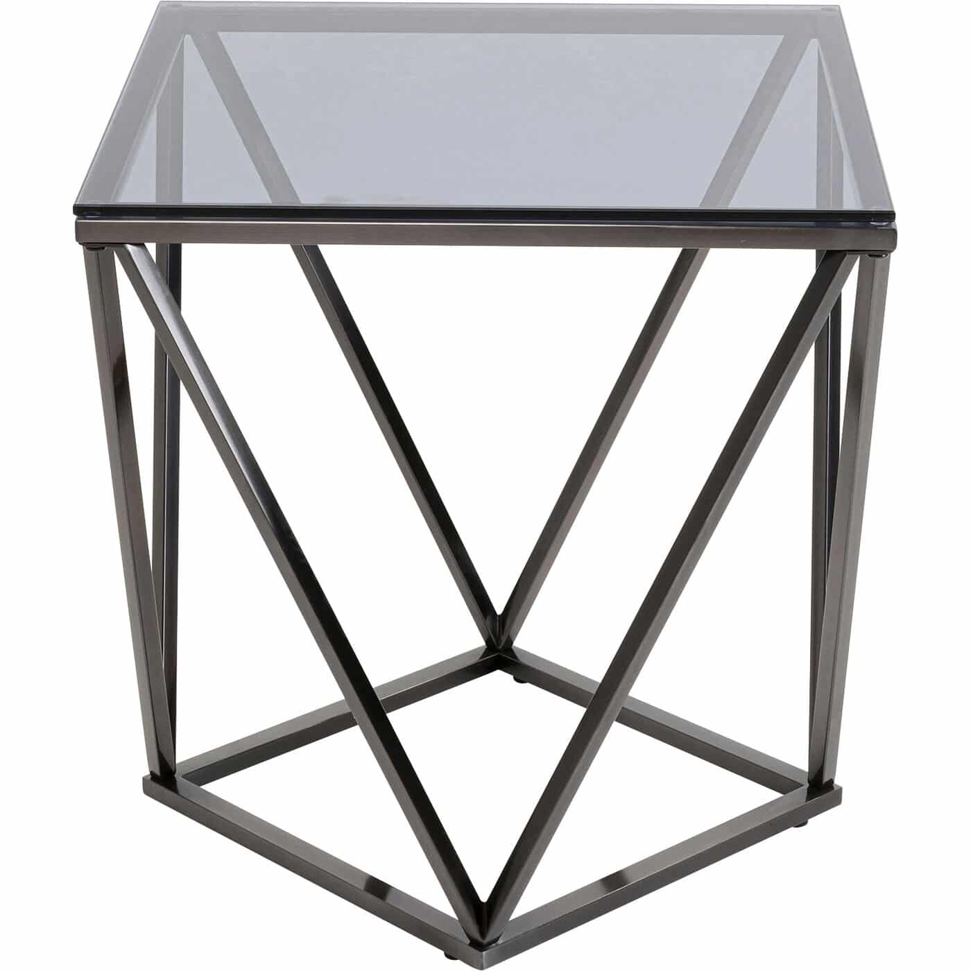 KARE-70377-1400x1400 Side Table Cristallo Graphite 50x50cm - Image 1