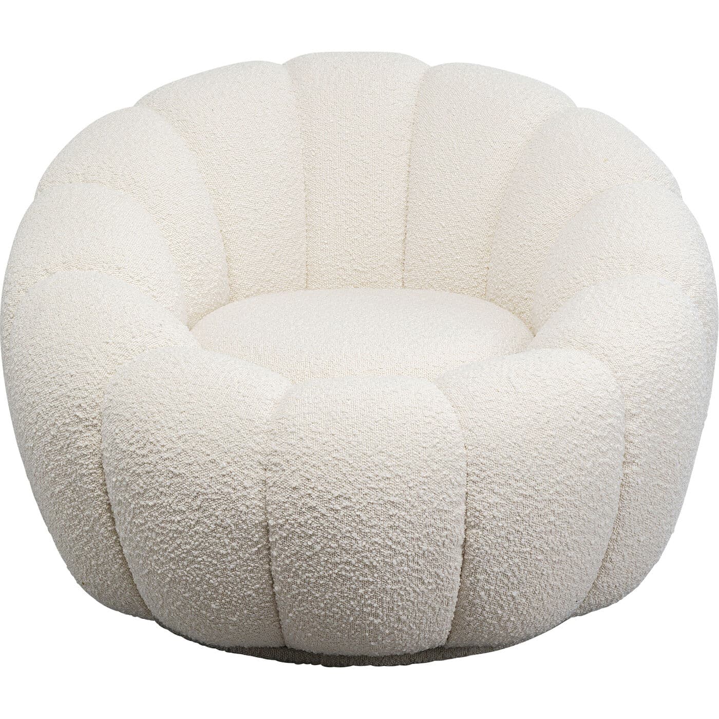 KARE-87772-1400x1400 Swivel Armchair Peppo Bloom White - Image 1