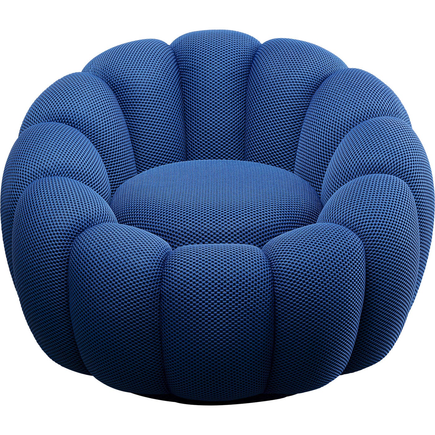 KARE-87774-1400x1400 Swivel Armchair Peppo Bloom Blue - Image 1