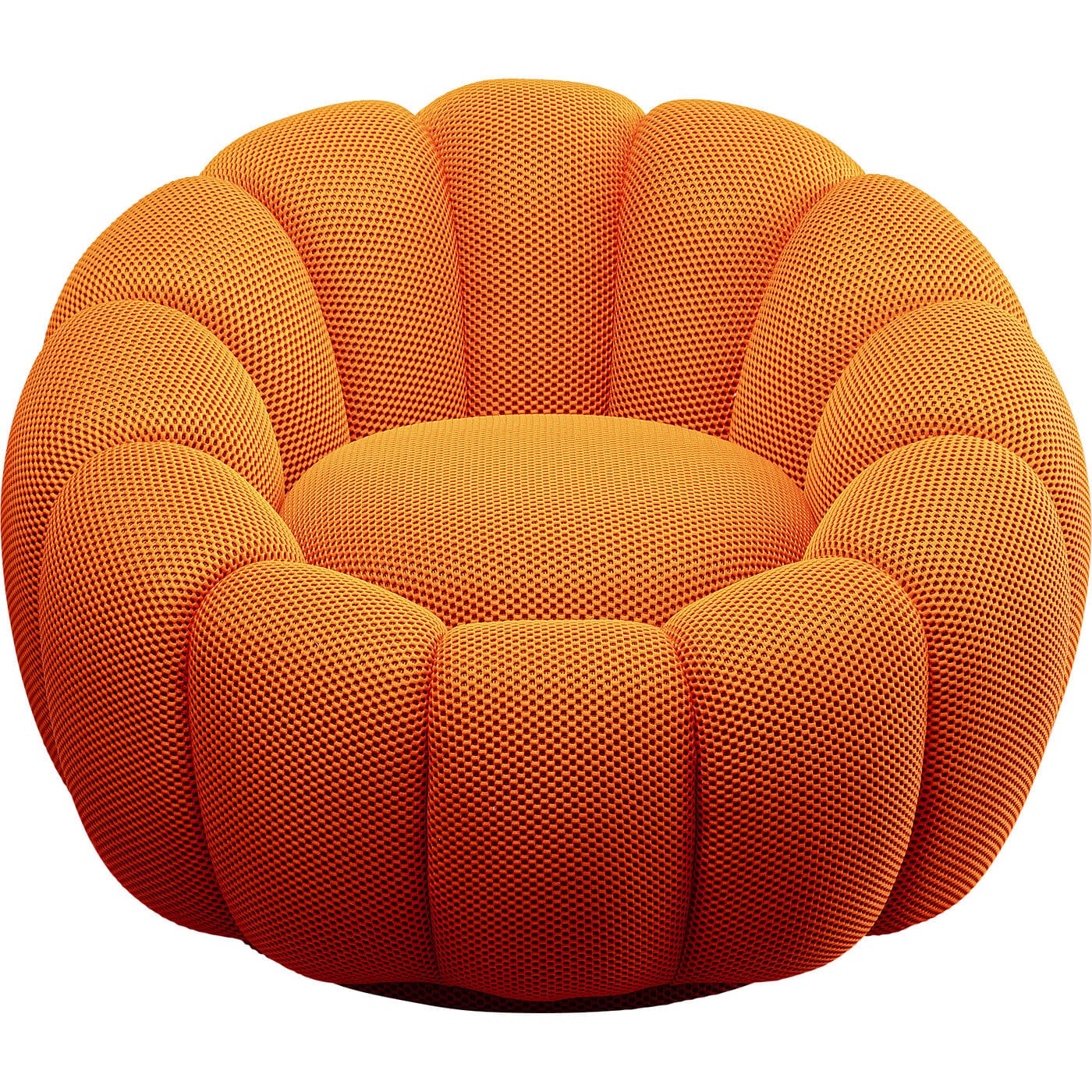 KARE-87775-1400x1400 Swivel Armchair Peppo Bloom Orange - Image 1