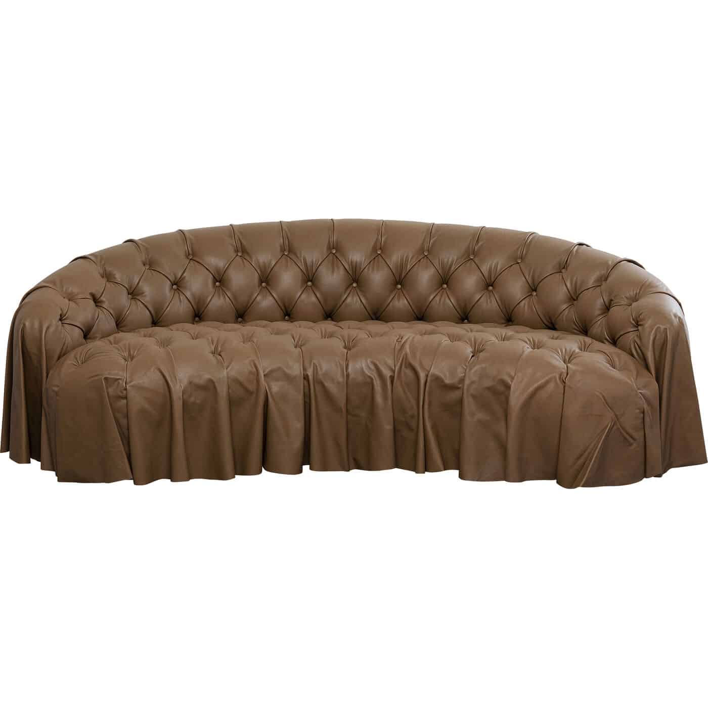 KARE-87795-1400x1400 Sofa 3-Seater Drapes Leather 226cm - Image 1